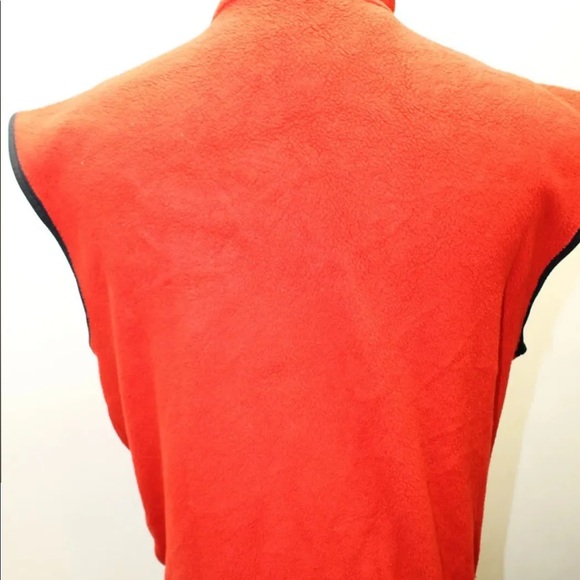 North Face Mens Red Fleece Zip Up Vest  Made In USA Medium - Picture 10 of 12